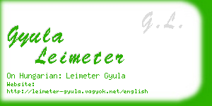 gyula leimeter business card